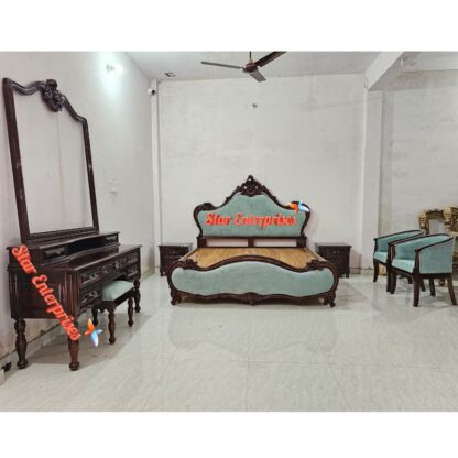 Star Enterprises Wooden Classic Handcrafted Bedroom Set BD-0153 - Image 6