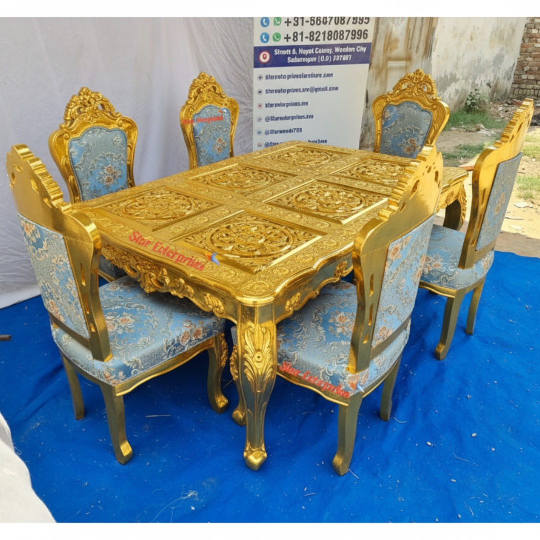 Star Enterprises Wooden Luxury Dining Table DNG-088 - Image 3