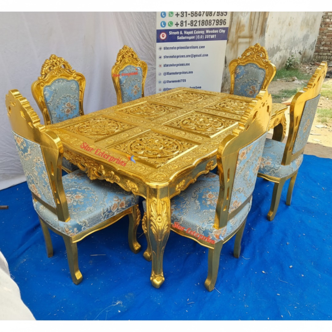 Wooden Luxury Hand Carved Dining Table