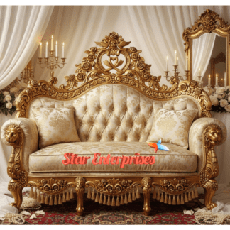 Wooden Royal Carved Wedding Sofa
