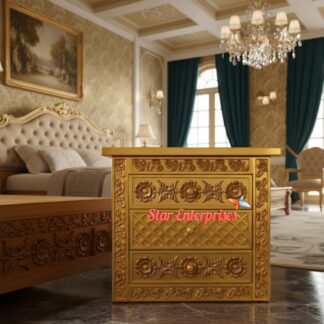 Teak Wood Royal Bedside Table