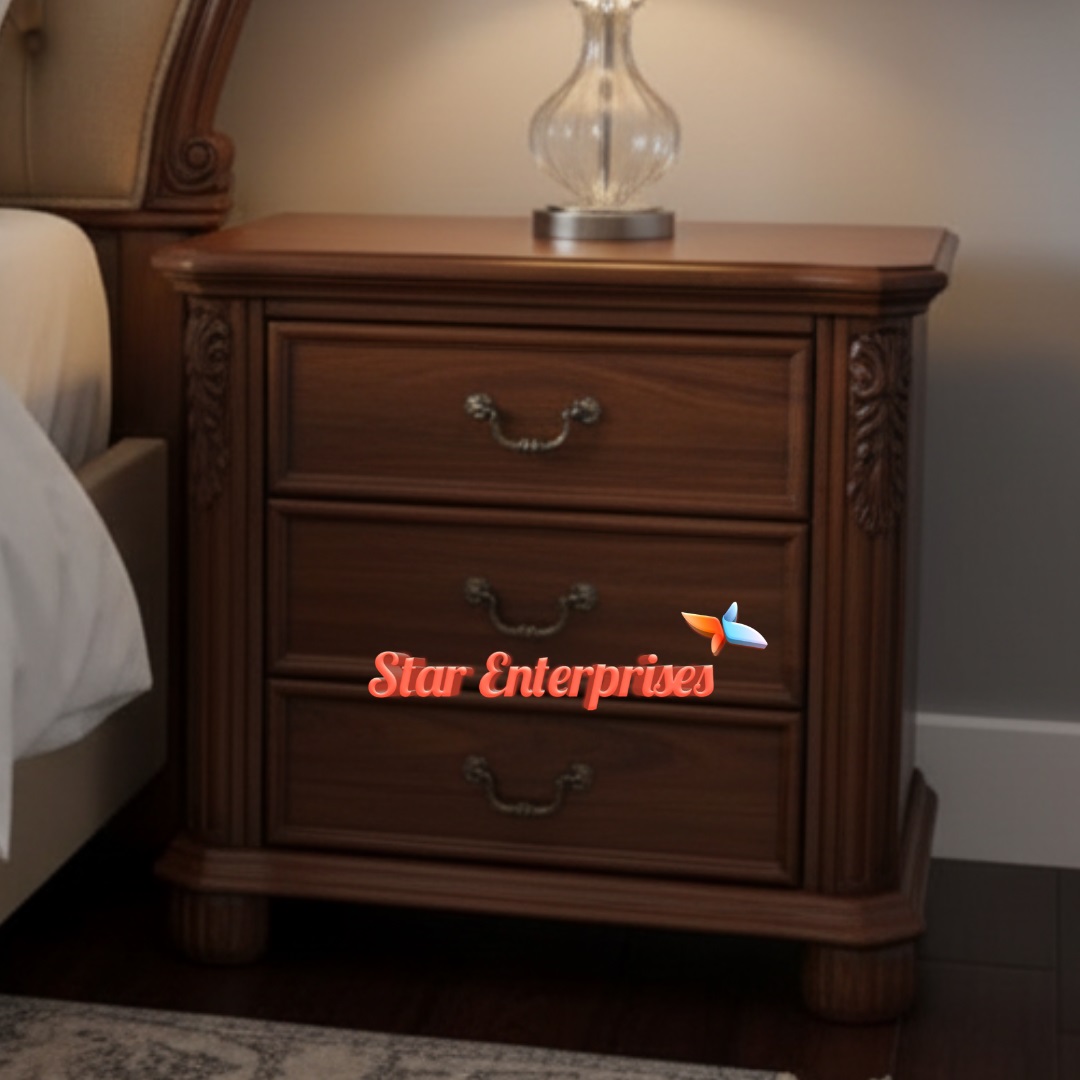 Star Enterprises Teak Wood Sleek Design Bed BD-0158 - Image 3