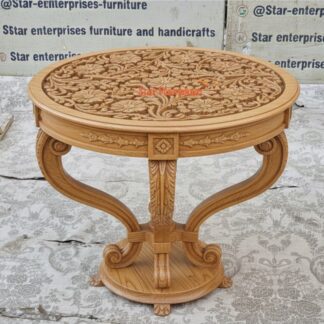 Wooden Antique Carved Round Table