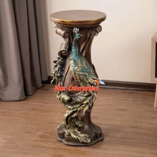 Wooden Peacock Plant Stand