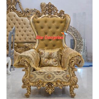 Wooden Royal Throne Chair
