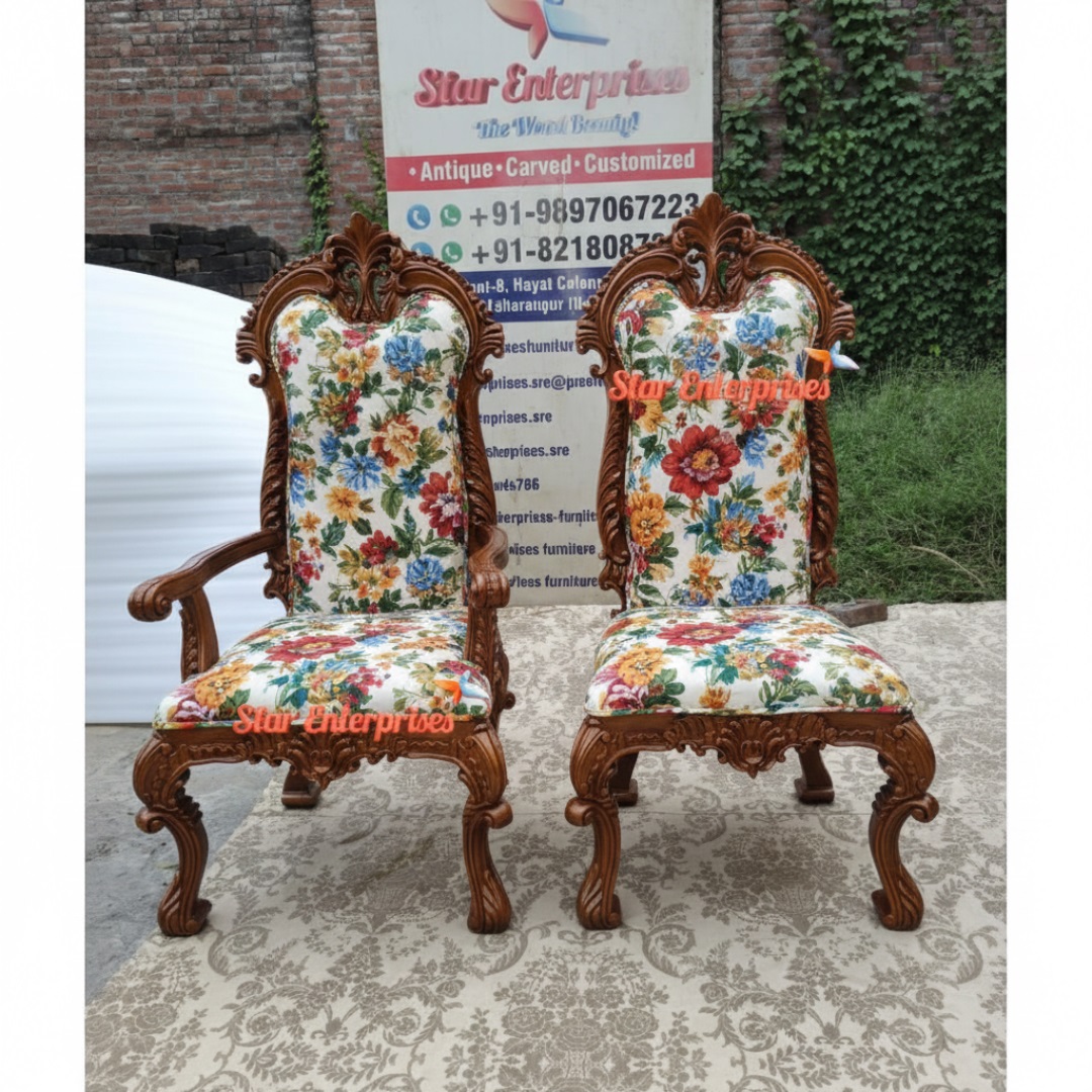 Star Enterprises Premium Teak Wood Dining Chairs DNGCHR-060 - Image 4