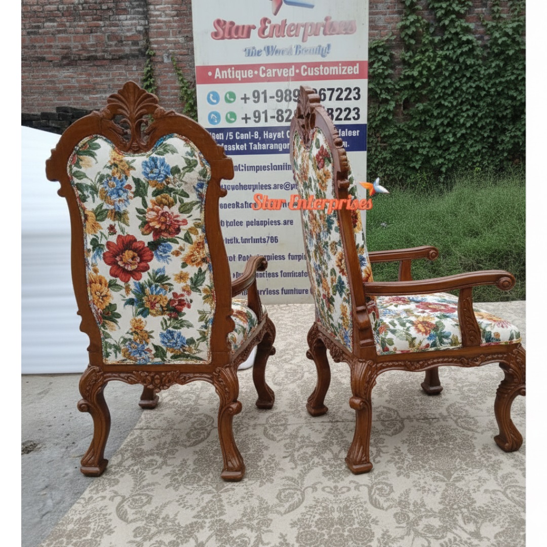 Star Enterprises Premium Teak Wood Dining Chairs DNGCHR-060 - Image 3