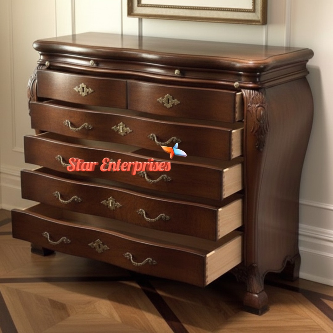 Star Enterprises Teak Wood Classic Chest of Drawers CHDR-056 - Image 2