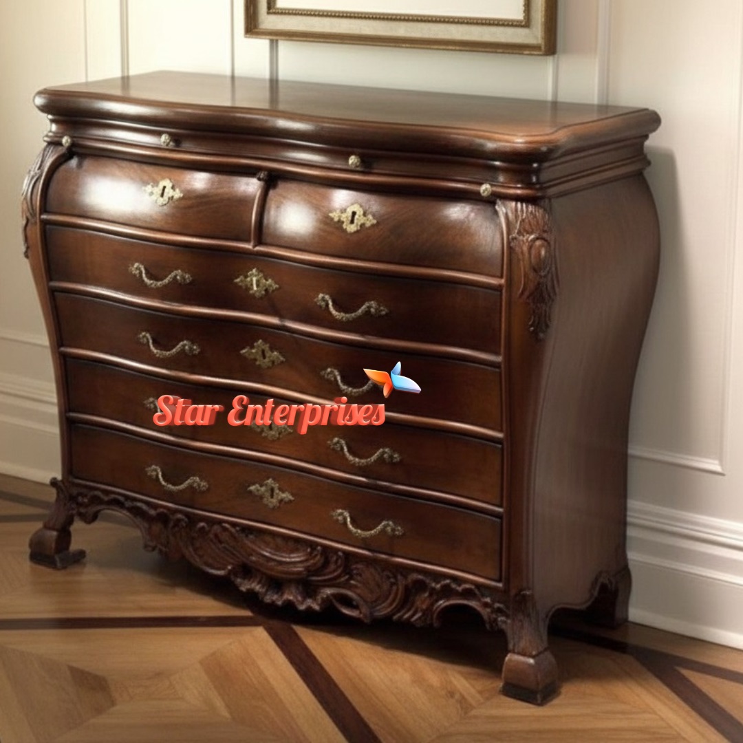 Star Enterprises Teak Wood Classic Chest of Drawers CHDR-056 - Image 4