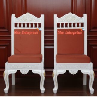 Teak Wood Engraved Dining Chairs