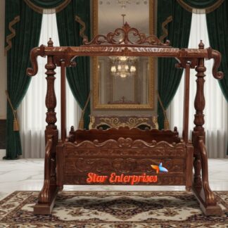 Wooden Antique Baby Cradle