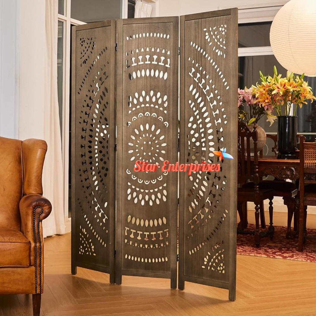 Star Enterprises Wooden Antique Carved Room Partition PART-043 - Image 3