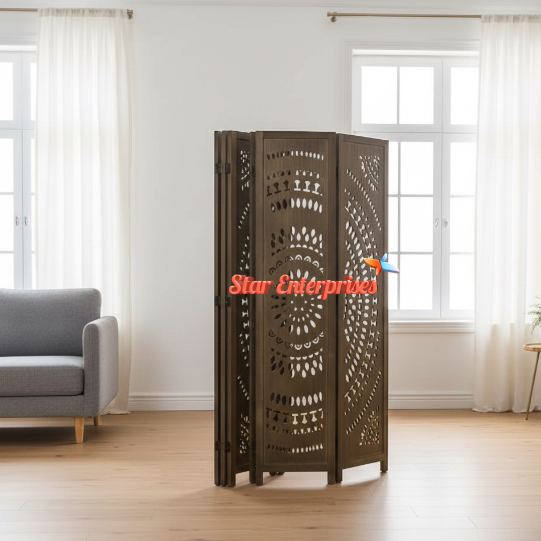 Star Enterprises Wooden Antique Carved Room Partition PART-043 - Image 4