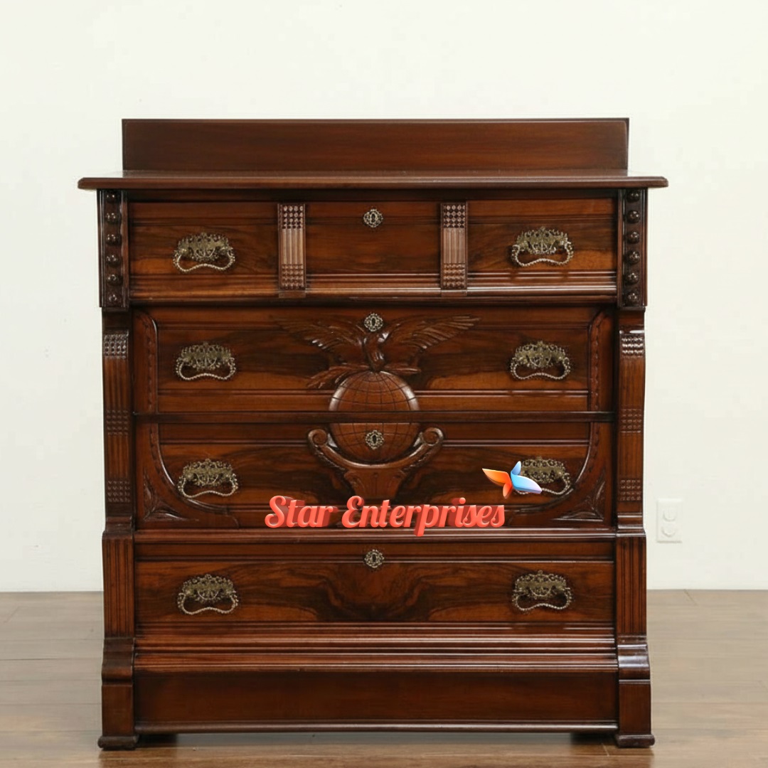 Star Enterprises Wooden Antique Chest of Drawers CHDR-055 - Image 4