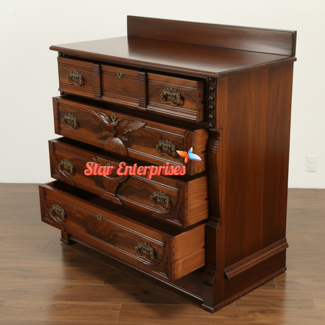 Star Enterprises Wooden Antique Chest of Drawers CHDR-055 - Image 3