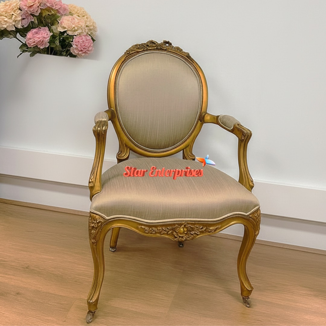 Star Enterprises Wooden French Style Armchair BDCH-0111 - Image 2