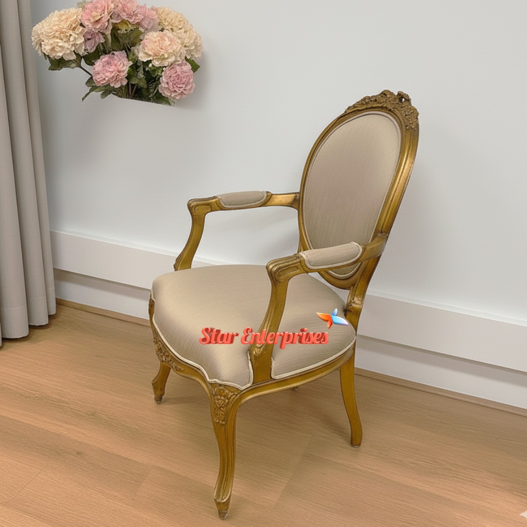 Star Enterprises Wooden French Style Armchair BDCH-0111 - Image 3