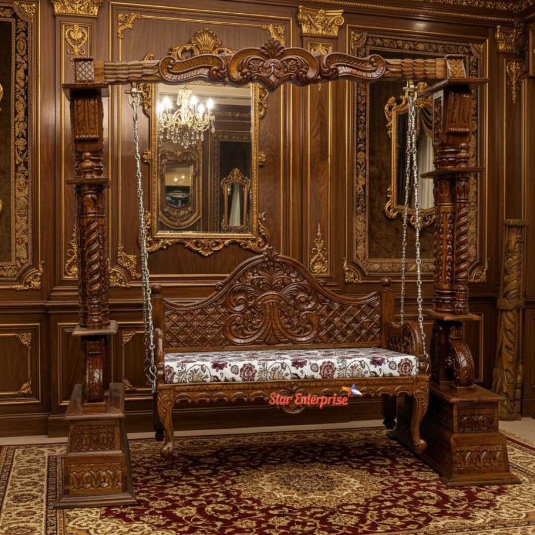 Star Enterprises Wooden Handcrafted Swing Design SWG-056 - Image 2