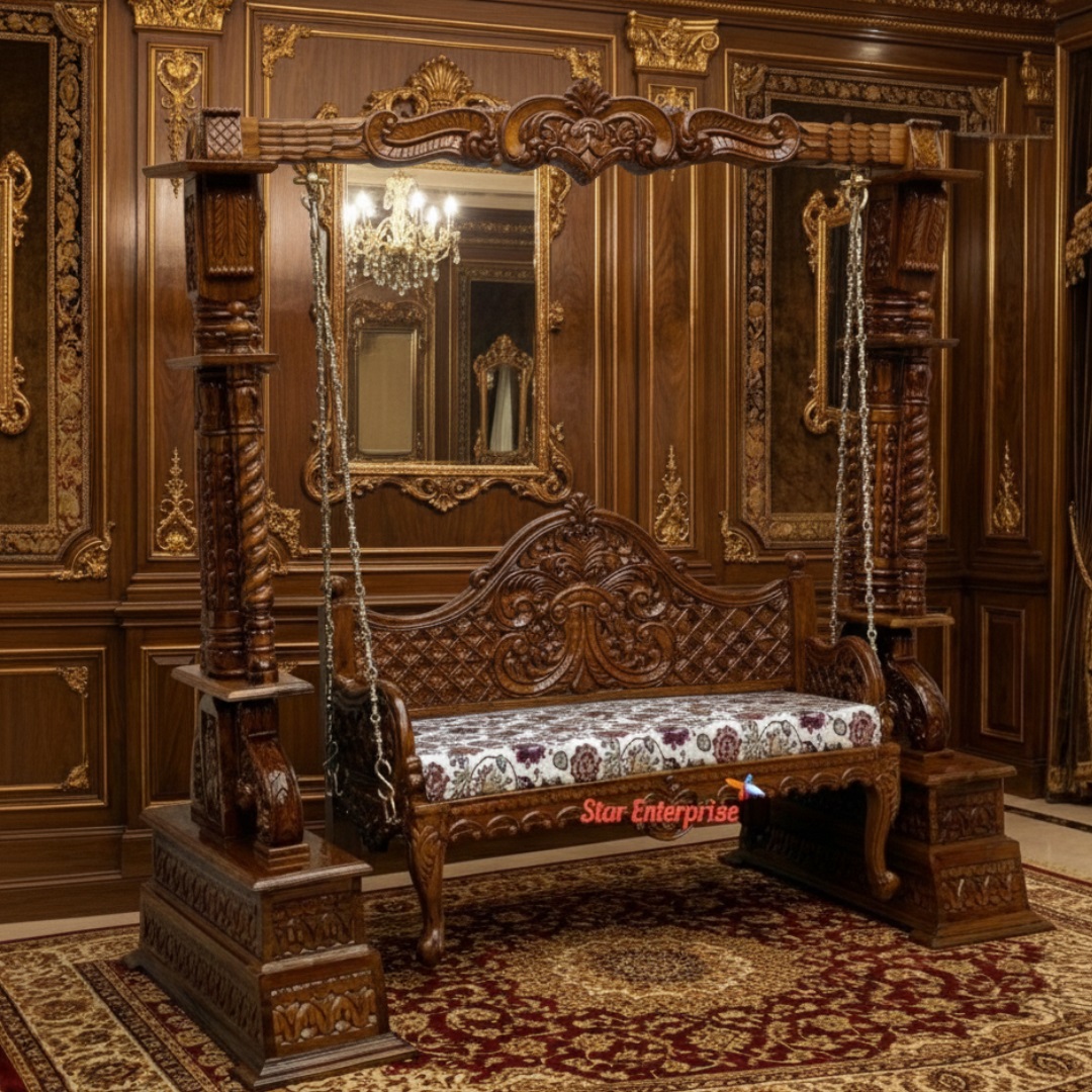 Star Enterprises Wooden Handcrafted Swing Design SWG-056 - Image 3