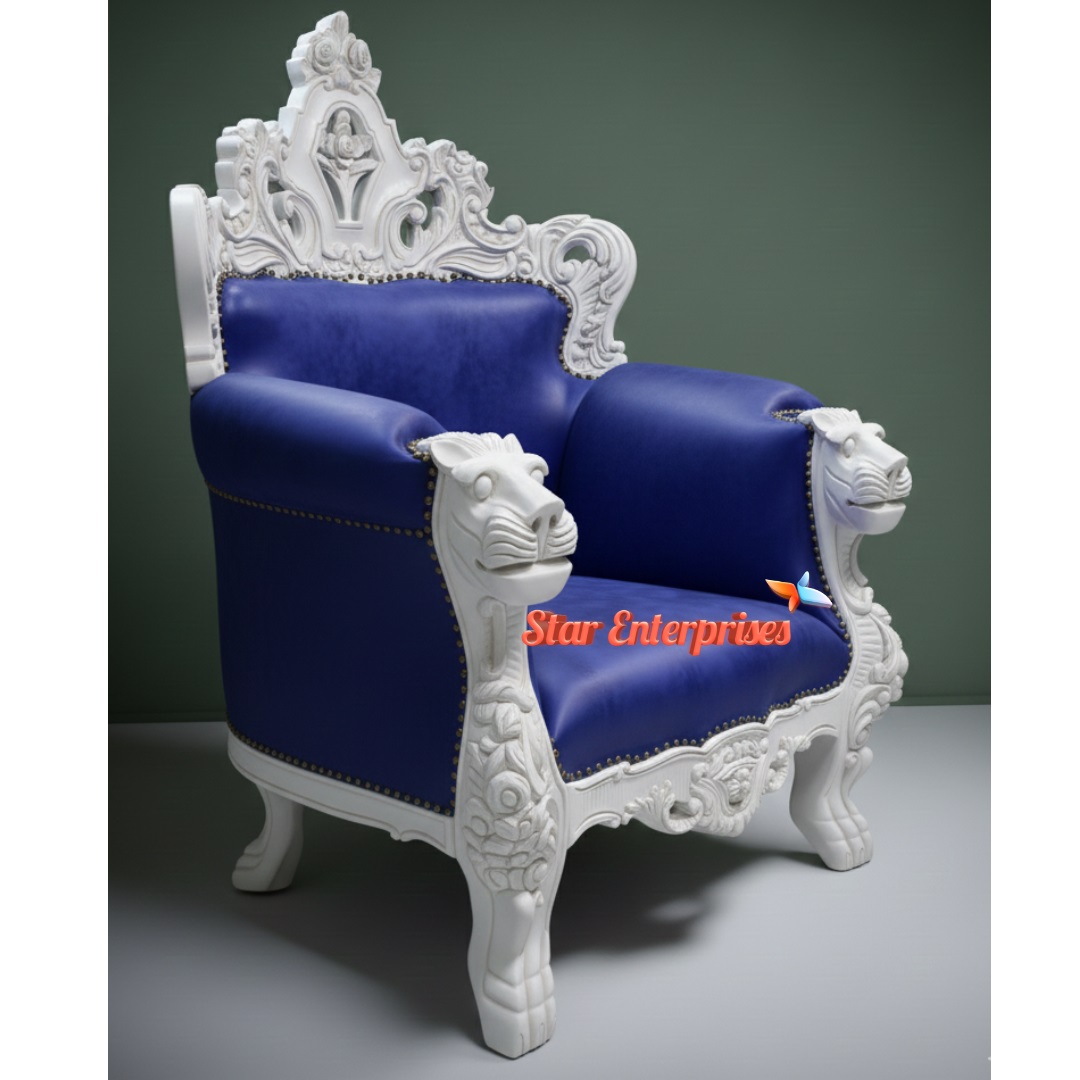Star Enterprises Wooden Luxury Hand Carved Chair CHR-051 - Image 2