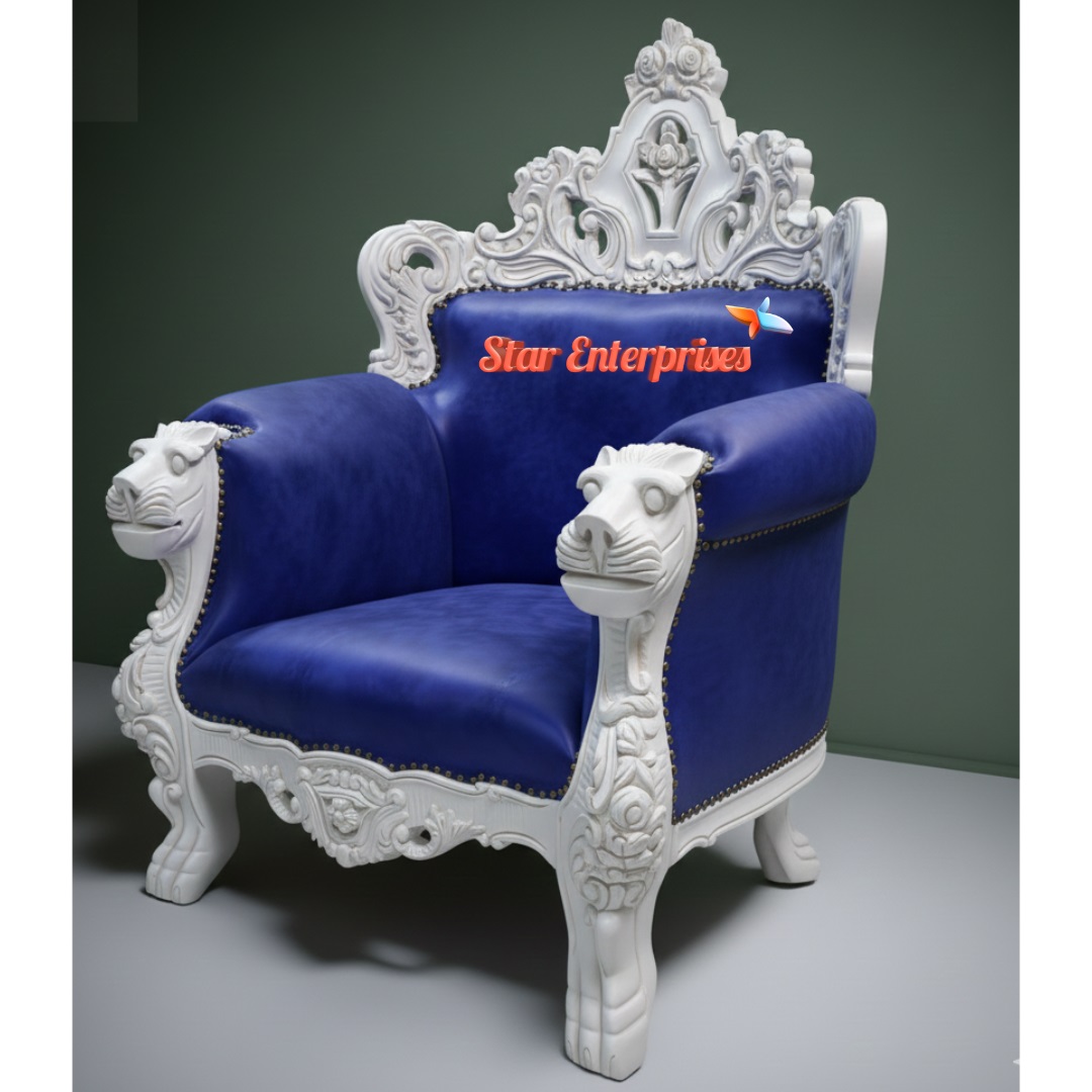 Star Enterprises Wooden Luxury Hand Carved Chair CHR-051 - Image 3