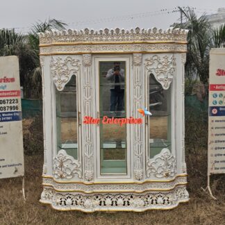 Wooden Mughal Art Royal Carved Crockery Unit