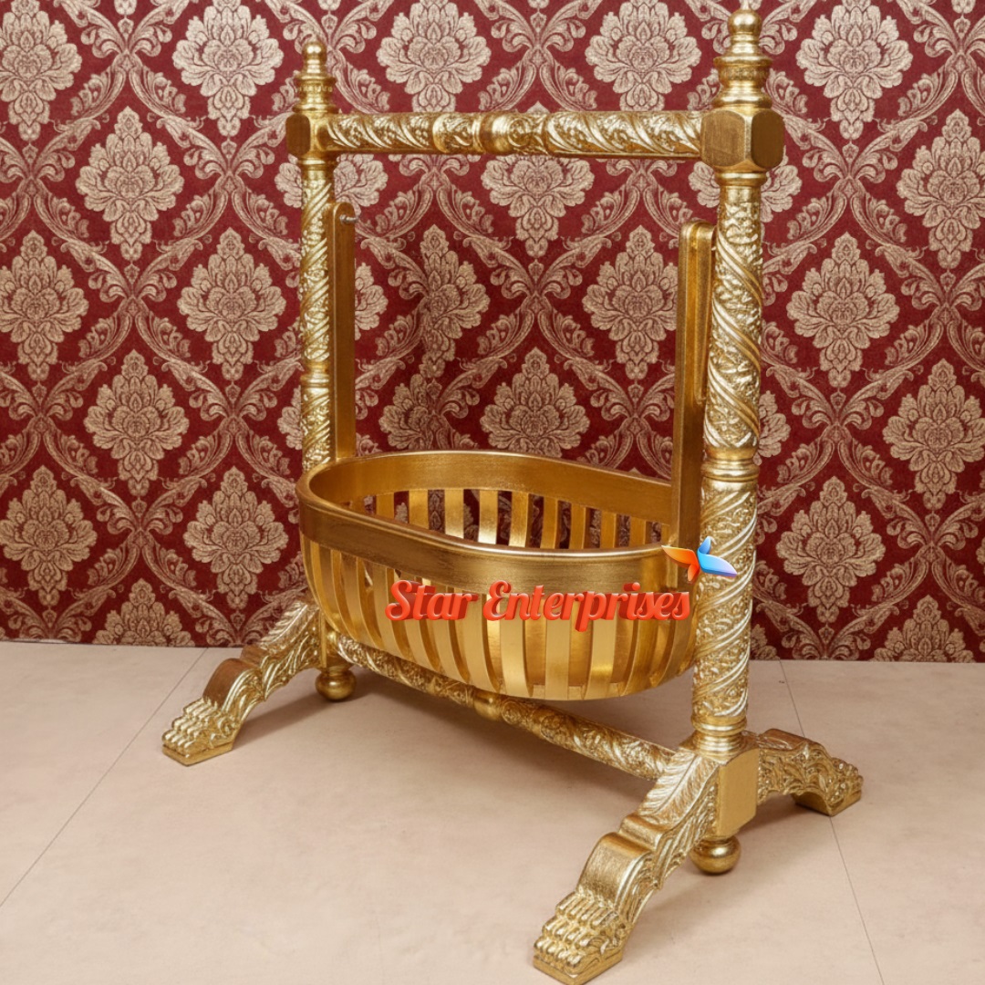 Star Enterprises Wooden New Born Baby Palna SWG-060 - Image 2