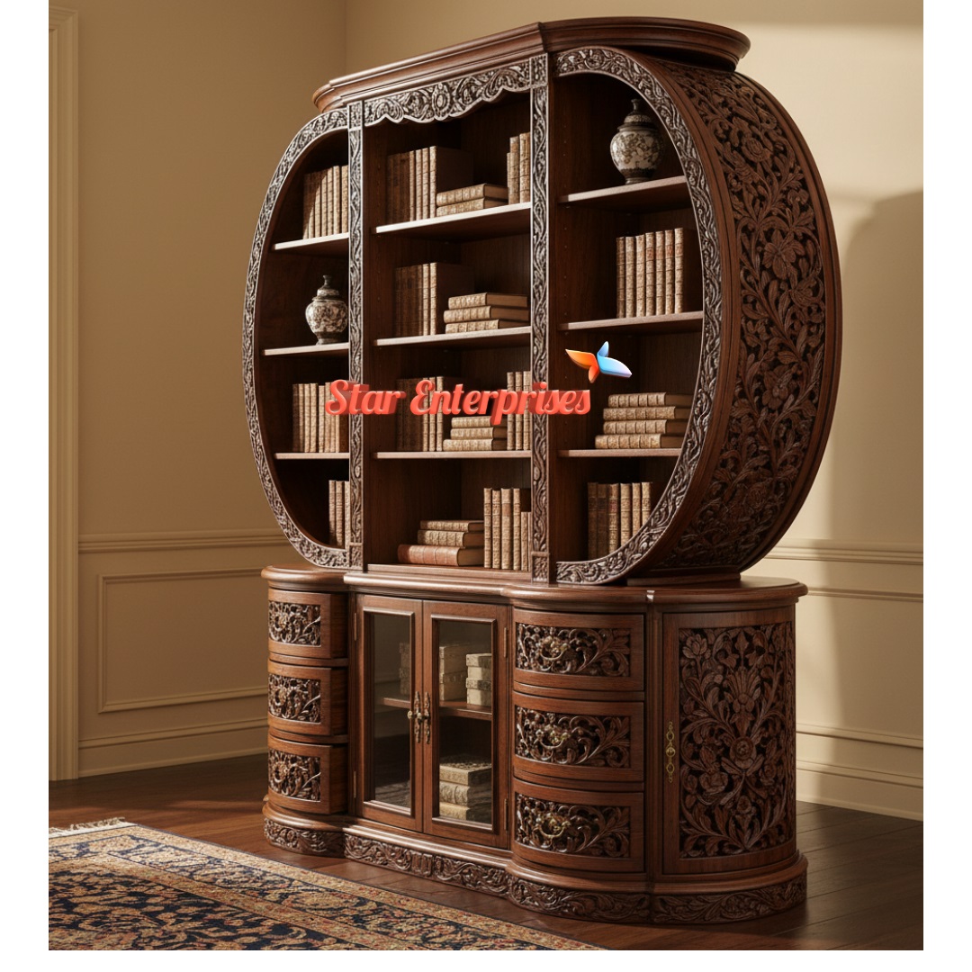Star Enterprises Wooden Round Classic Bookshelf BSF-033 - Image 3
