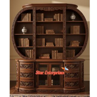 Wooden Round Classic Bookshelf