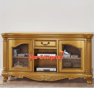 Teak Wood Classic TV Unit