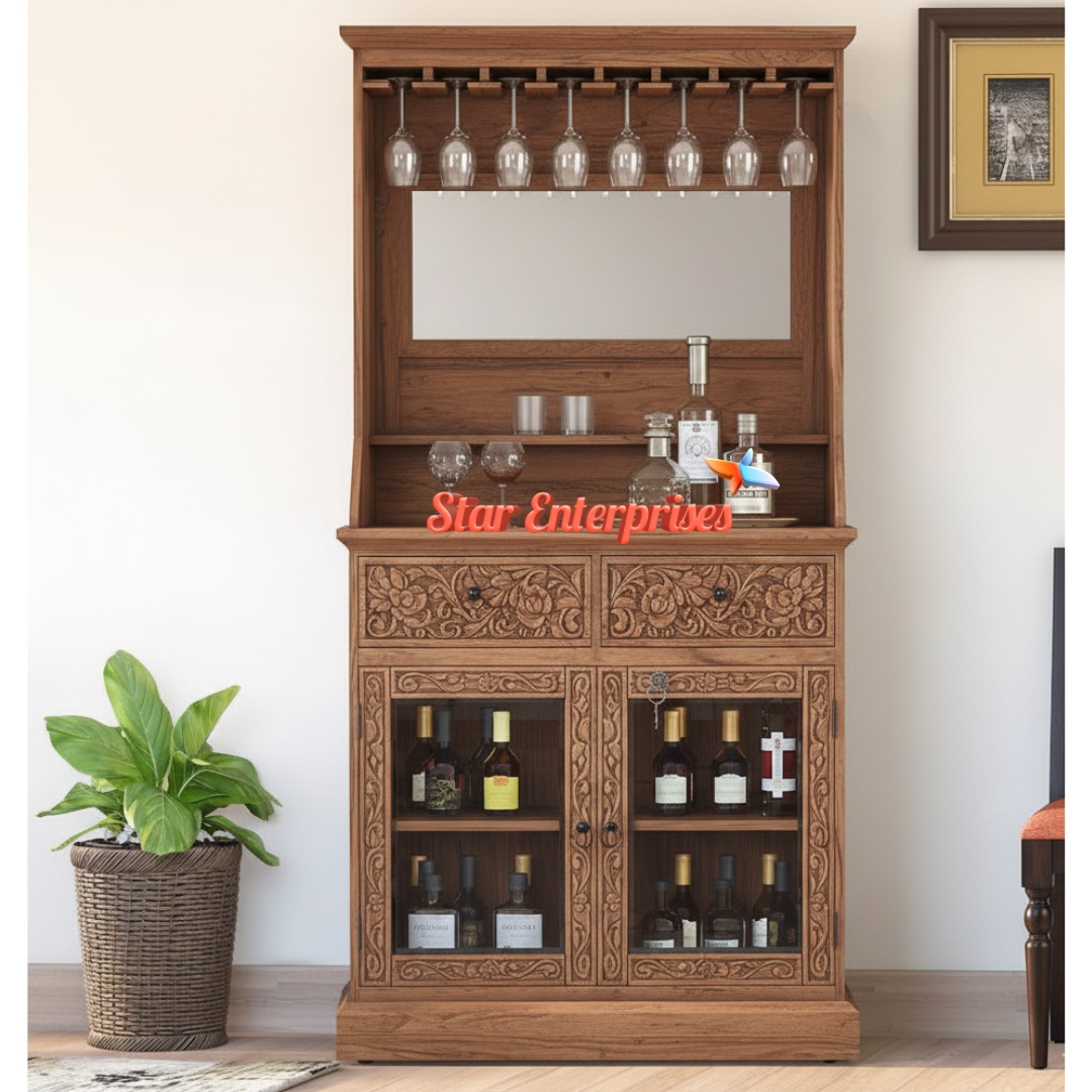 Teak-Wood-Engraved-Bar-Cabinet