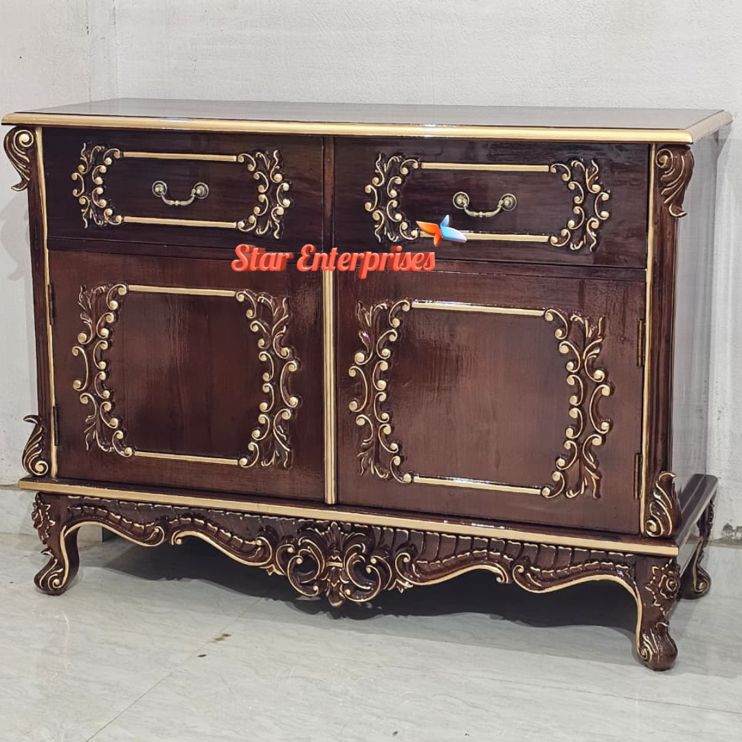 Star Enterprises Wooden Antique Carved Side Cabinet/Chest of Drawers CHDR-058 - Image 2