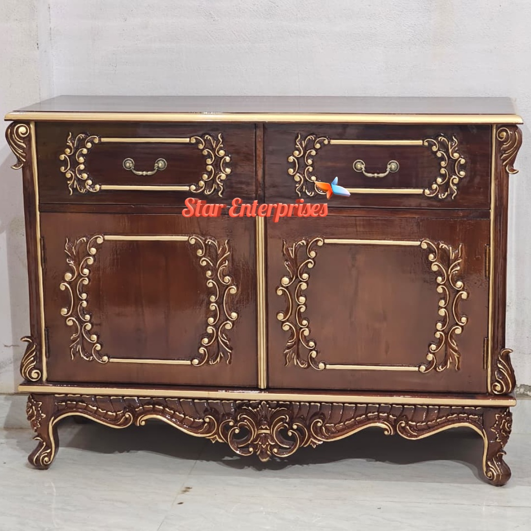Star Enterprises Wooden Antique Carved Side Cabinet/Chest of Drawers CHDR-058 - Image 4