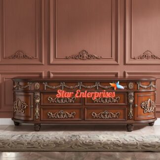 Wooden Antique Carved TV Unit