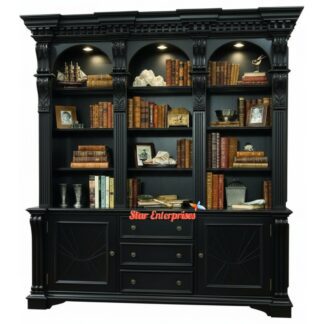 Wooden Colonial Style Bookshelf Design