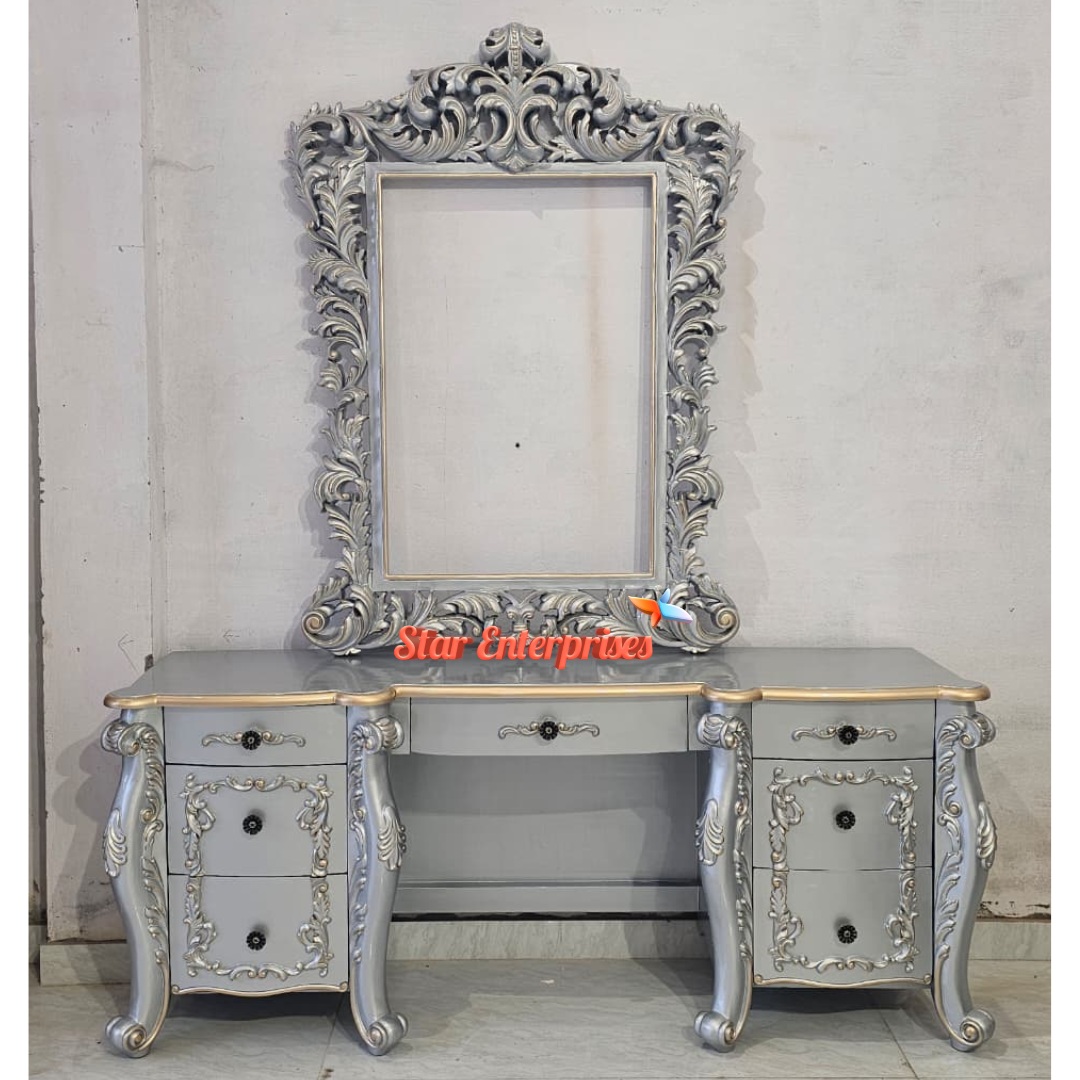 Star Enterprises Wooden Heavy Carved Maharaja Bed BD-0160 - Image 3