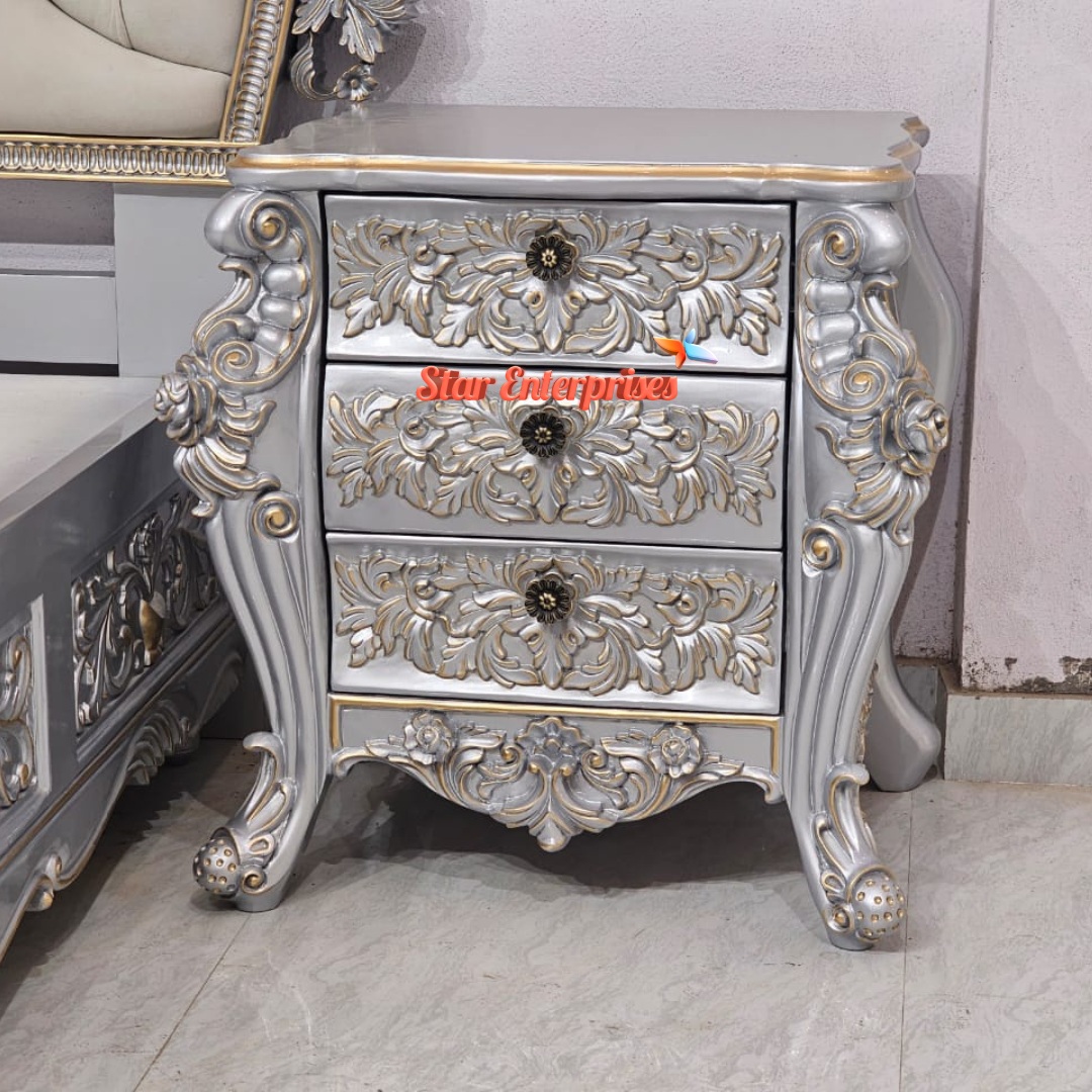 Star Enterprises Wooden Heavy Carved Maharaja Bed BD-0160 - Image 5