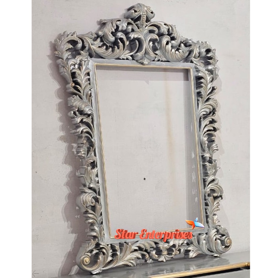 Star Enterprises Wooden Luxury Carved Mirror Frame MF-067 - Image 2