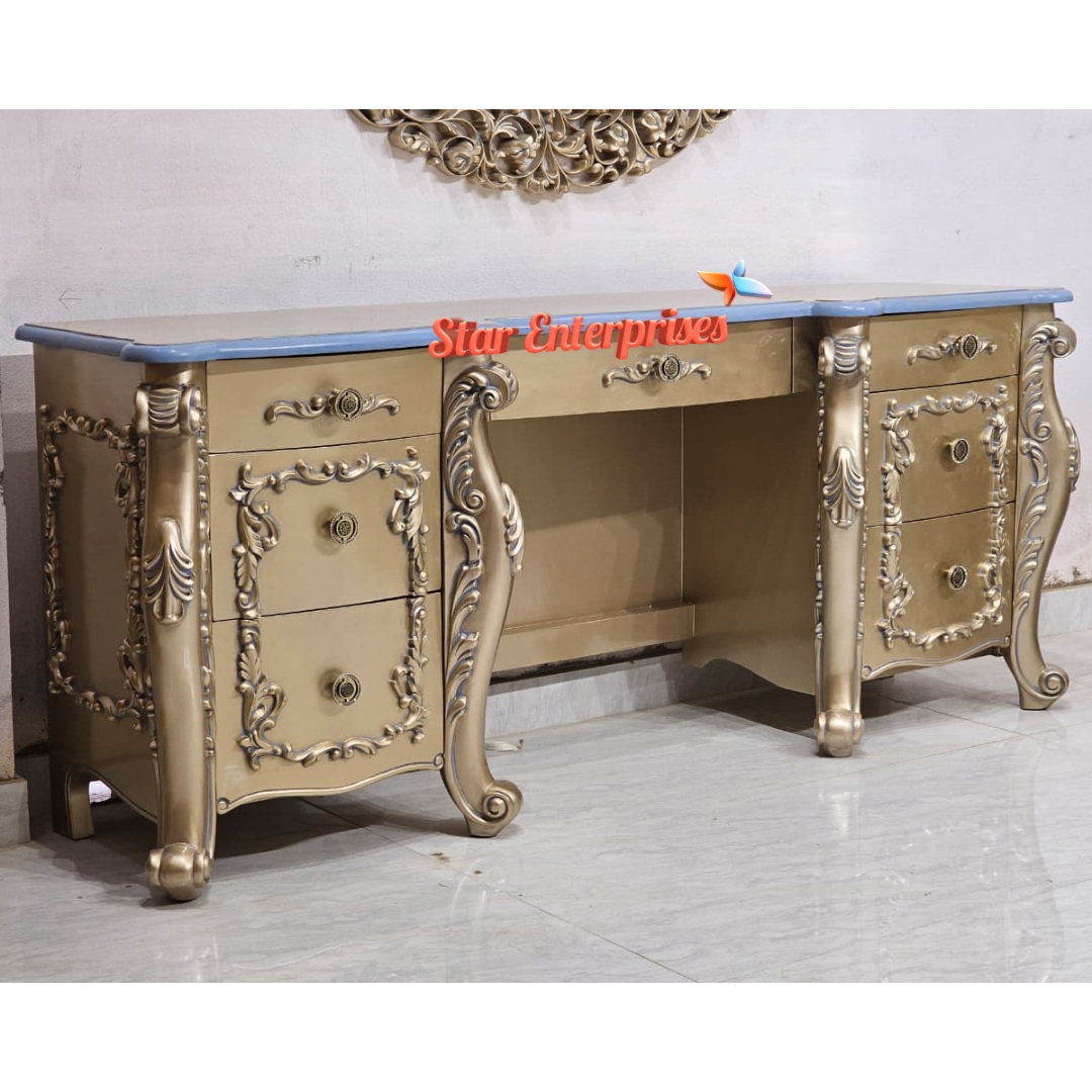 Star Enterprises Wooden Royal Carved Dressing Table DRSR-071 - Image 4