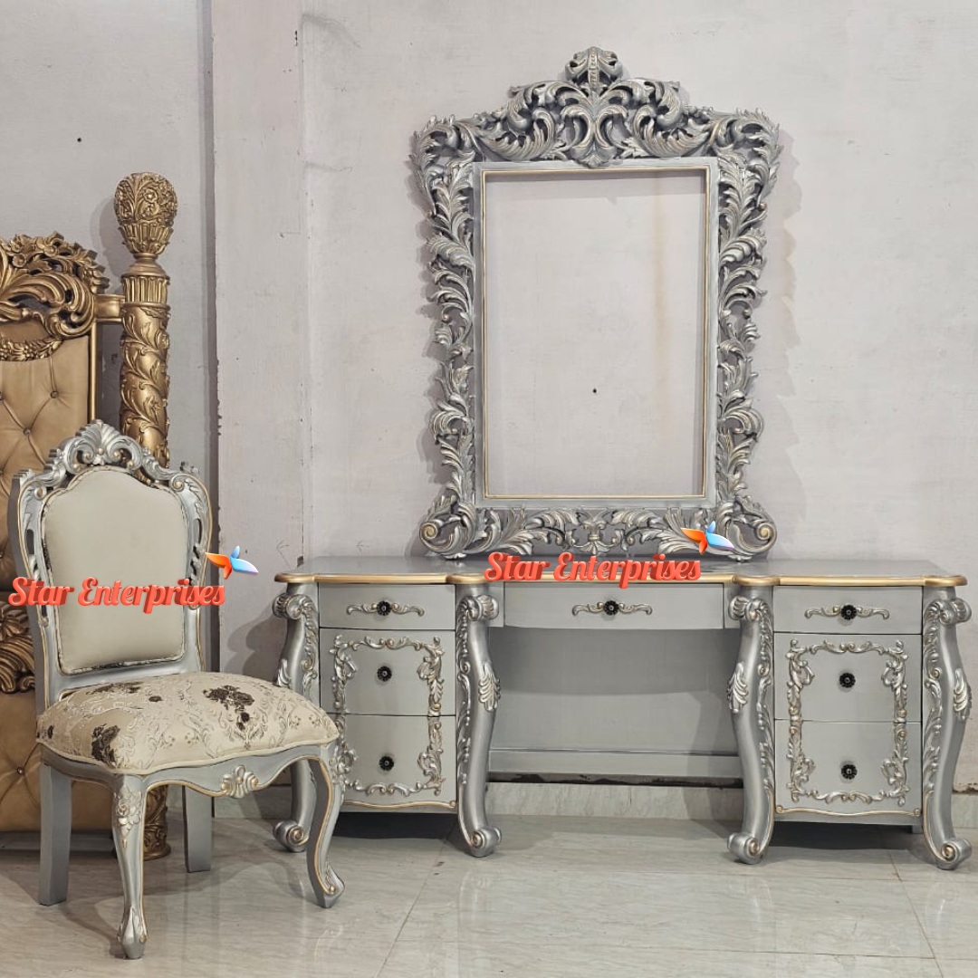 Star Enterprises Wooden Royal Handcrafted Dressing Table DRSR-070 - Image 3