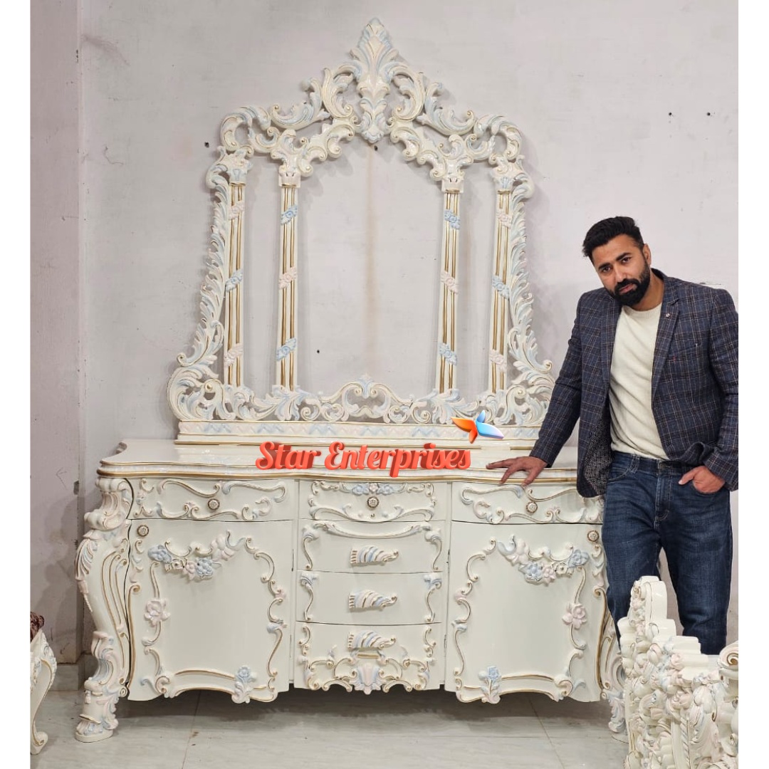 Wooden Royal Hand Carved Dressing Table
