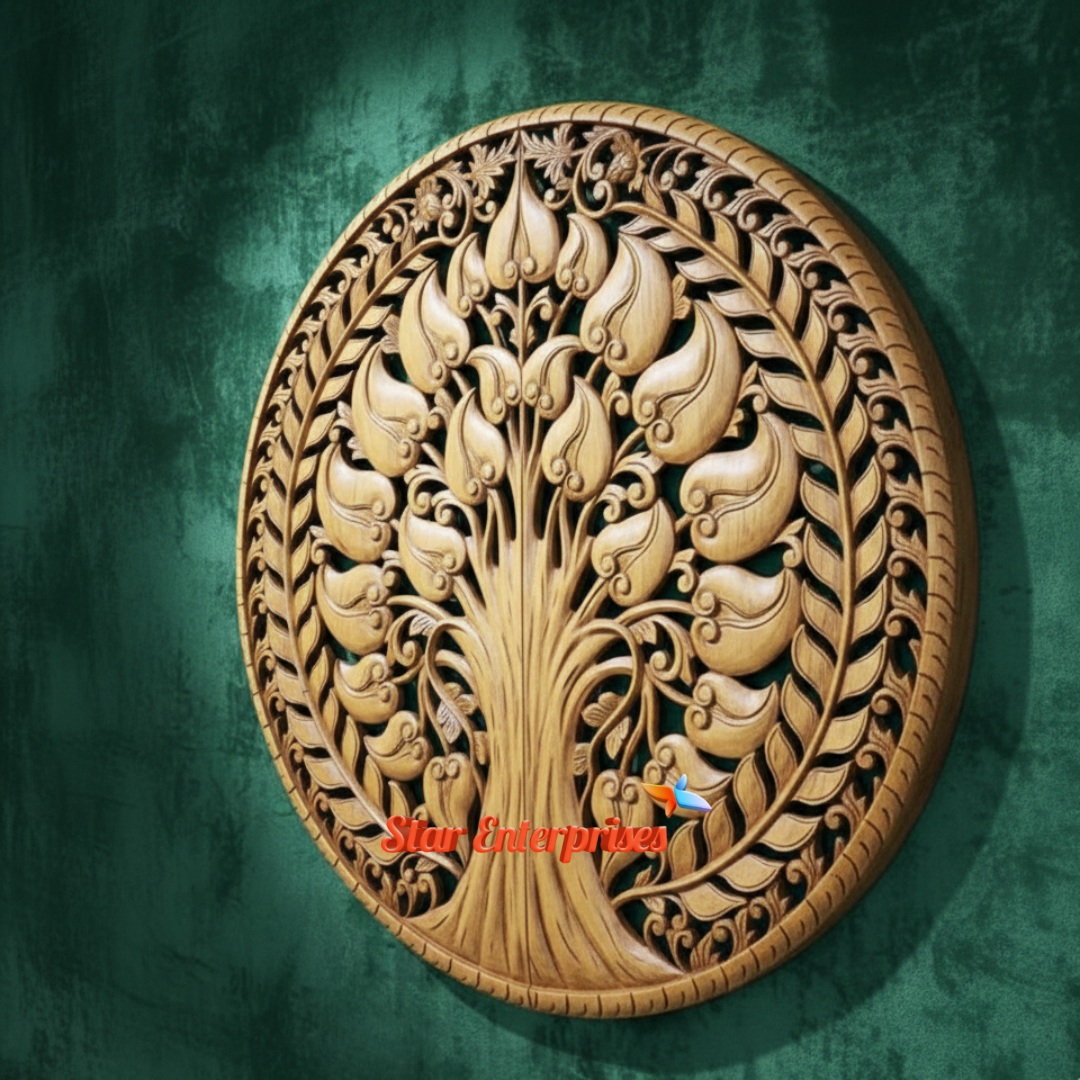 Star Enterprises Round-Wooden-Tree-Wall-Art WD-035 - Image 2
