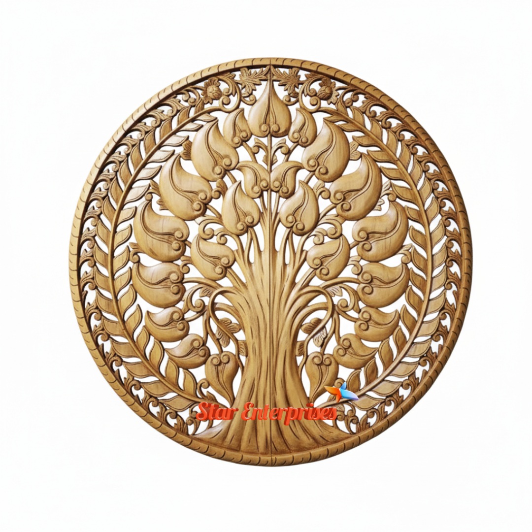 Star Enterprises Round-Wooden-Tree-Wall-Art WD-035 - Image 3