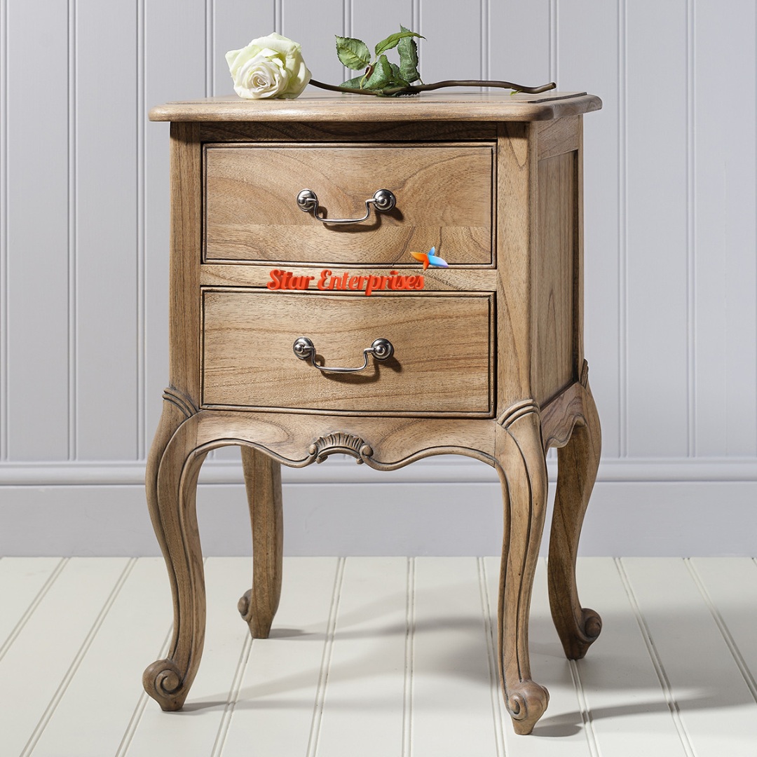 Teak Wood Classic Bedside Table