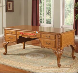 Teak Wood Classic Office Table Design