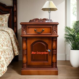Wooden Antique Carved Bedside Table