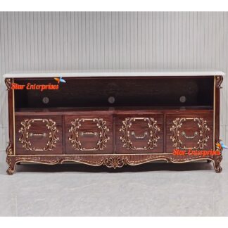 Wooden Antique Carved TV Unit