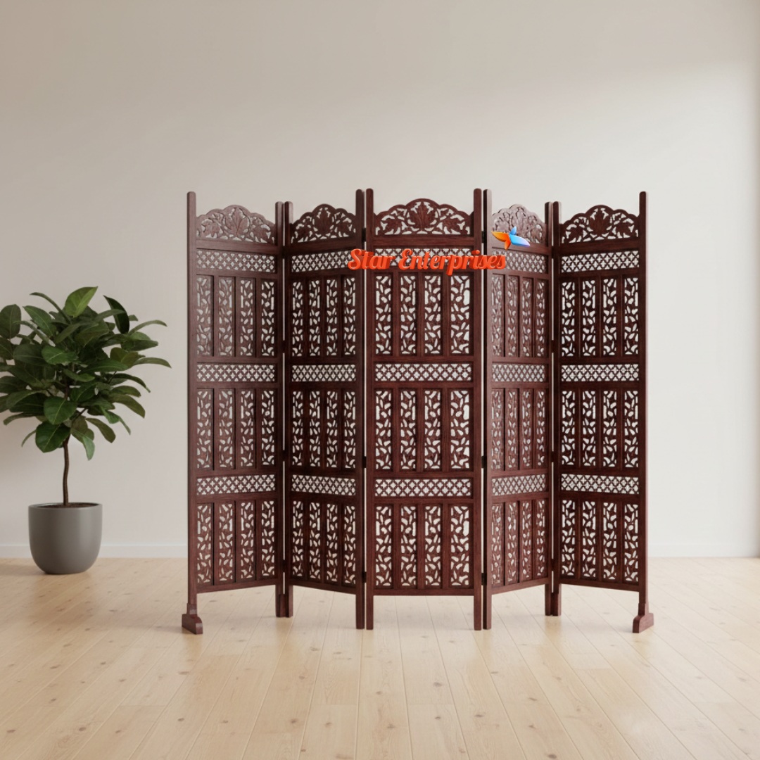 Star Enterprises Wooden Antique Screen Partition PART-046 - Image 3