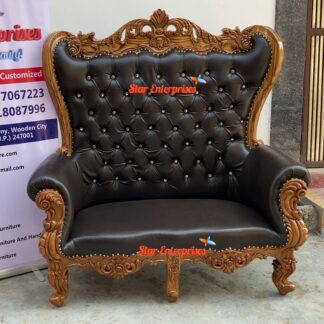 Wooden Carved High Back Sofa Chair