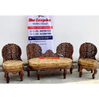 Wooden Carved Mudha Sofa Set